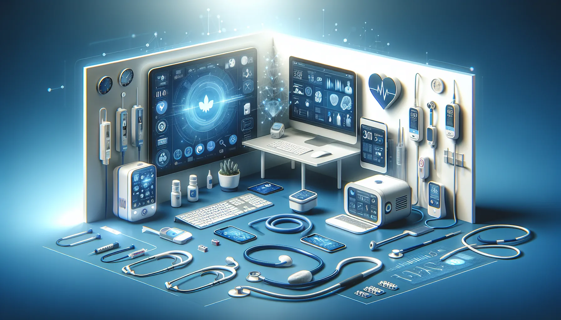 Illustration for Data Privacy in Healthcare M2M: HIPAA Compliance Guide - Healthcare and Remote Monitoring concept visualization