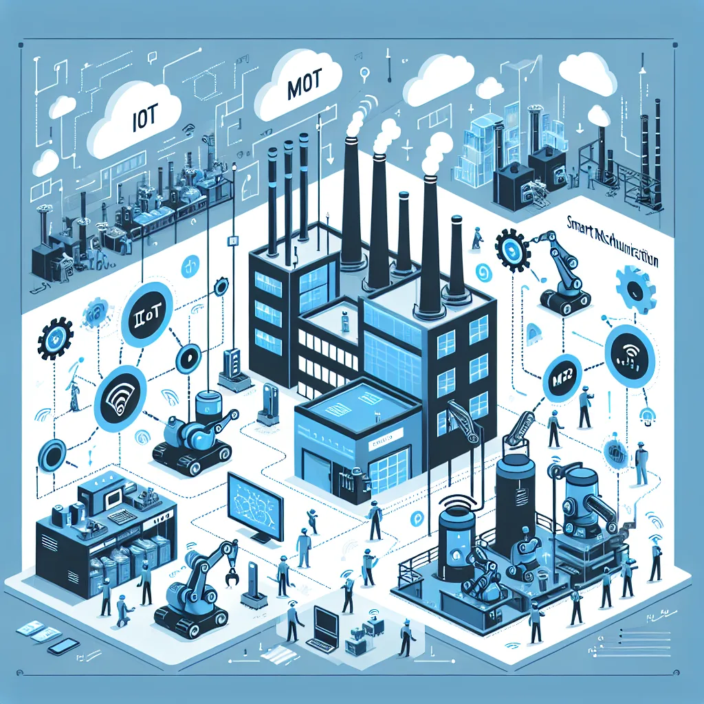 Diagram illustrating Key Differences Between IoT and M2M in Industrial Settings in the context of Industry 4.0 and Manufacturing