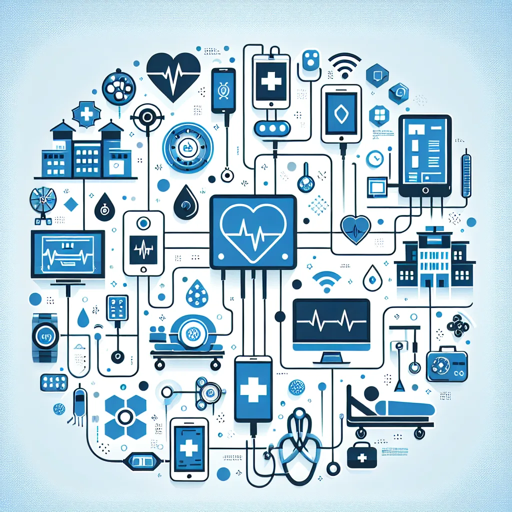 Diagram illustrating IoT Devices and Medical Monitoring in the context of Healthcare and Remote Monitoring