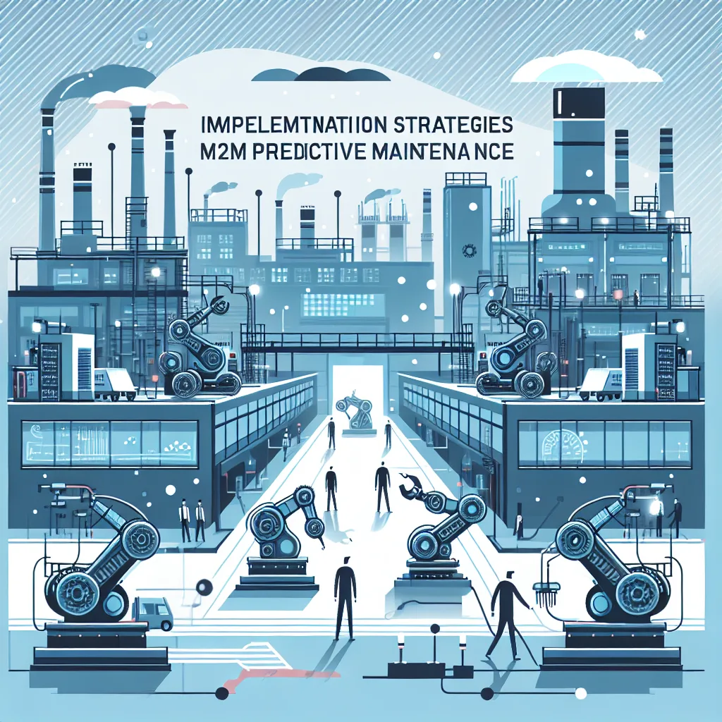 Diagram illustrating Implementation Strategies for M2M Predictive Maintenance in the context of Industry 4.0 and Manufacturing