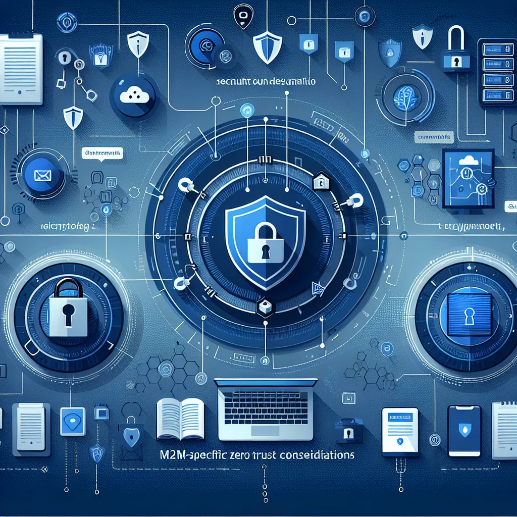 Diagram illustrating M2M-Specific Zero Trust Considerations in the context of Security and Cybersecurity
